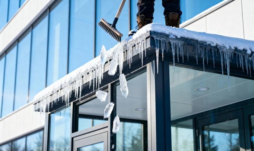 Så planeras effektiv snöröjning för tak i Stockholm